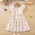 thumbnail image 2 of Zshosam Girls Dress Girls Dress Summer Ruffle Sleeve Mesh A Line Casual Party Dresses with Pockets for Kids Size 8T 9T,(Pink 8-9 Years), 2 of 9