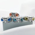 thumbnail image 3 of Maytalsory Retro Owl Eye Ring Electroplated With Luster Eye Owl Ring Alloy Exquisite Craft Adjustable Size Official Pink 1Set, 3 of 6