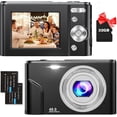thumbnail image 1 of Zostuic Kids Digital Camera, FHD 1080P 48MP 16X Digital Zoom, Compact Mini Camera with 32GB SD Card (Black), 1 of 7