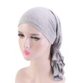thumbnail image 2 of Chapeau Tressé Réversible Ajustable pour Femmes avec Perles, Style Musulman, Volant, Cancer, Bonnet Enveloppant, Bonnets de Nuit, Doublé Satin, Bonnets pour Cheveux, 2 of 4
