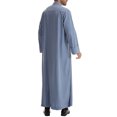 thumbnail image 3 of Styesk Jackets for Men Men's Muslim Robe Arab Middle Robe Long Style Long Sleeve Standing Neck Pocket Pullover Long Shirt Fashion Casual Robe, 3 of 8