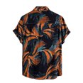 thumbnail image 2 of Leutsin Men Short-Sleeved Printed Color Buttons Cardigan Casual Shirt Tops, 2 of 3
