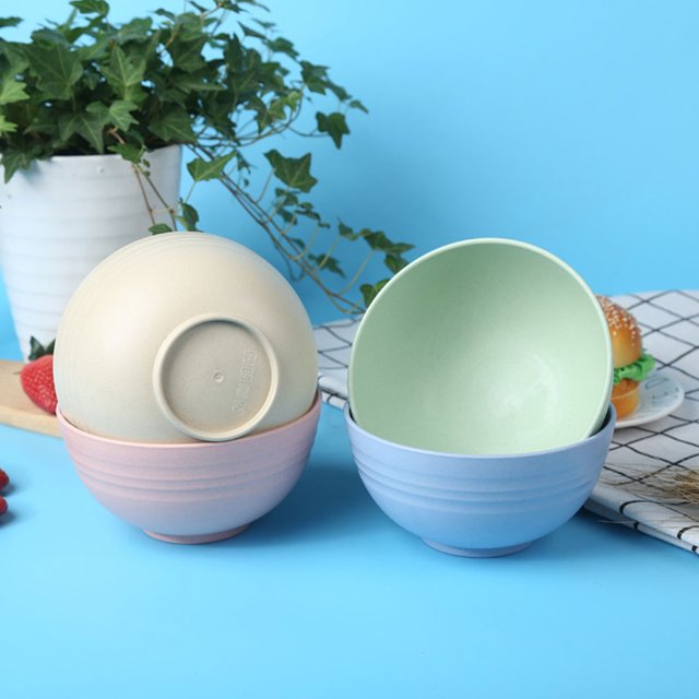 LITINKIMI 4Pcs Deep Cereal Bowls Assorted Color PP for Household Users