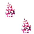 thumbnail image 2 of serony 12Pcs 3D DIY Wall Stickers PVC Kid Room Decal Home Decoration Decor purple 2Set, 2 of 6
