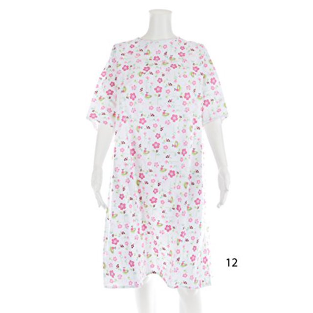 Robe Dos Croisé en Flanelle Adaptative pour Femmes (Très Grande, Chenilles et Papillons - 12)