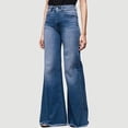 thumbnail image 1 of zanvin Pantalon en Lin pour Femmes, Mode Féminine Décontractée Ample Jeans en Denim Lavé Décontracté Uni Extensible Pantalon Ajusté Pantalon Cargo Femmes, 1 of 4
