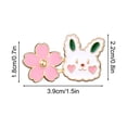 thumbnail image 4 of JilgTeok 2 Packs 4pcs Pant Waist Tightener Buttons Pins Sakura Rabbit/Cat Waist Buckles Adjustable Waist Buckle Extender Pants Clips No Sewing for Loose Jeans Skirts Clearance, 4 of 4