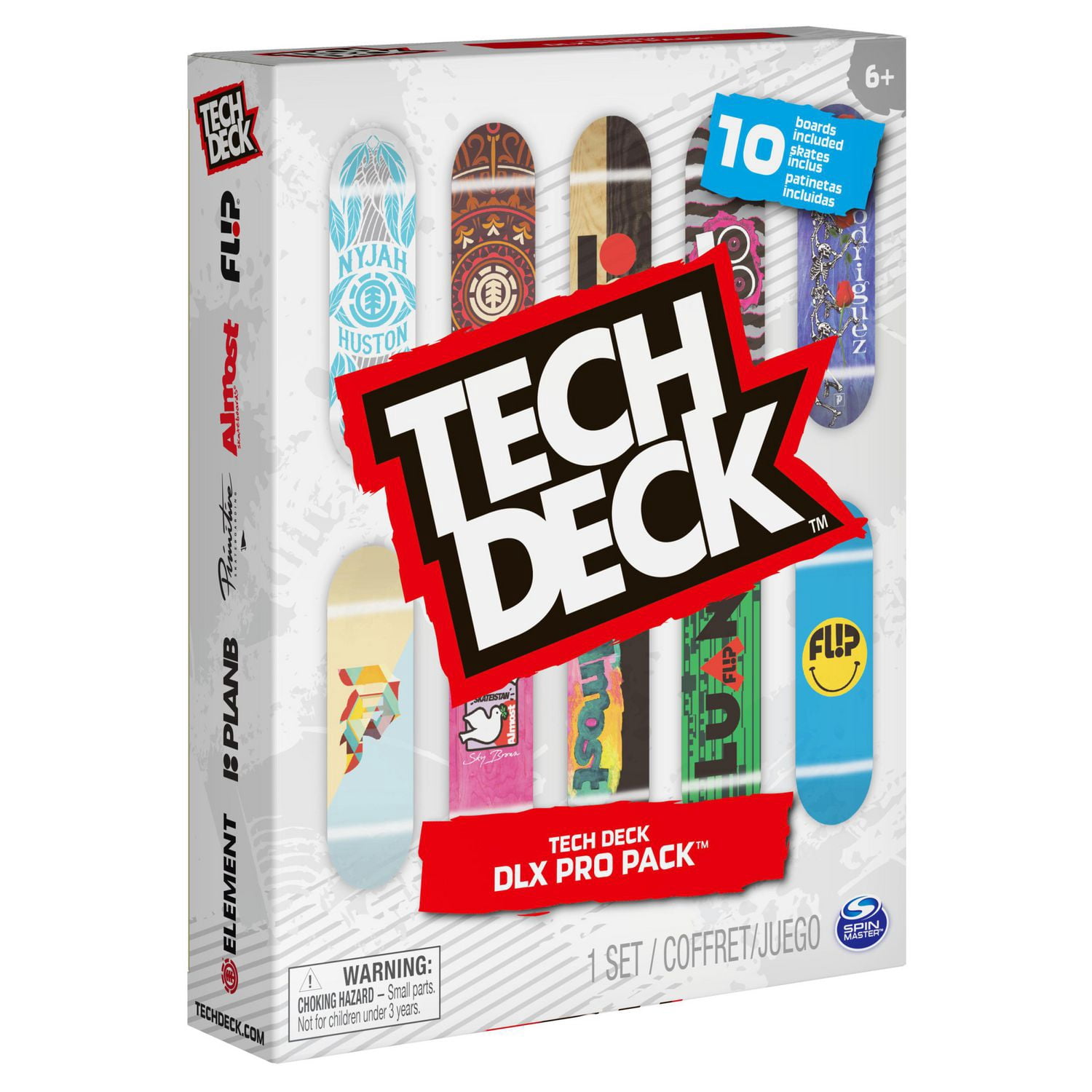 Tech Deck, Coffret DLX Pro Pack de 10 fingerboards à collectionner, pour les amateurs de skate à partir de 6 ans