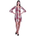 thumbnail image 2 of Moomaya Robe Courte Imprimée pour Femmes, Manches Évasées, Coupe Droite, Robes pour Femmes, Vêtements d'Été Décontractés, 2 of 6