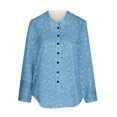 thumbnail image 4 of Fridja Chemise Femme Courte Mini Robe à Manches 3/4 Imprimé Couleur Patchwork, 4 of 5