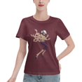 thumbnail image 1 of T-Shirt Basique à Manches Courtes pour Femme une Pièce Robin, 1 of 6