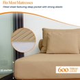 thumbnail image 3 of 600 TC Egyptian Cotton RV King Bed Sheet Set Include's - 18" inch Deep Fitted Sheet | 1 Flat Sheet | 2 Pillowcases | Taupe Solid, 3 of 7