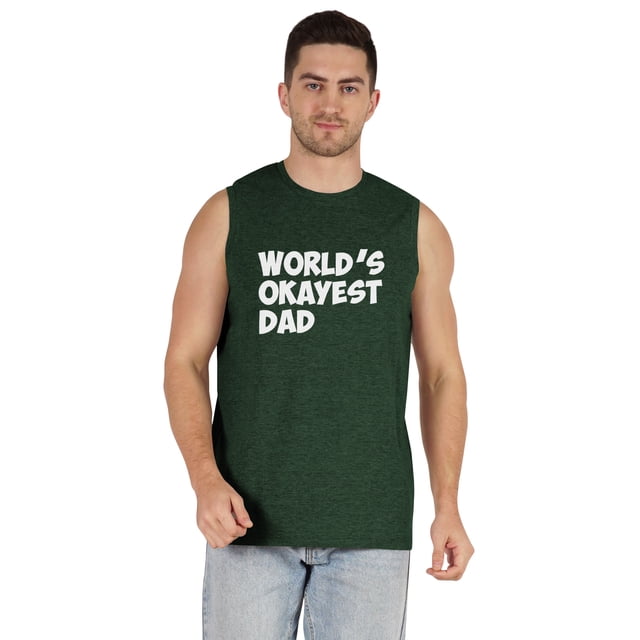 Inkmeso Printed Graphic World Okayest Dad€ T-Shirt For Mens Best Daddy Ever Gift T-Shirt