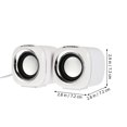 thumbnail image 4 of Beige USB Computer Speakers with Stereo Design and Wired Control for Laptops and Desktops, Plastic, 1 Pair, 4 of 8
