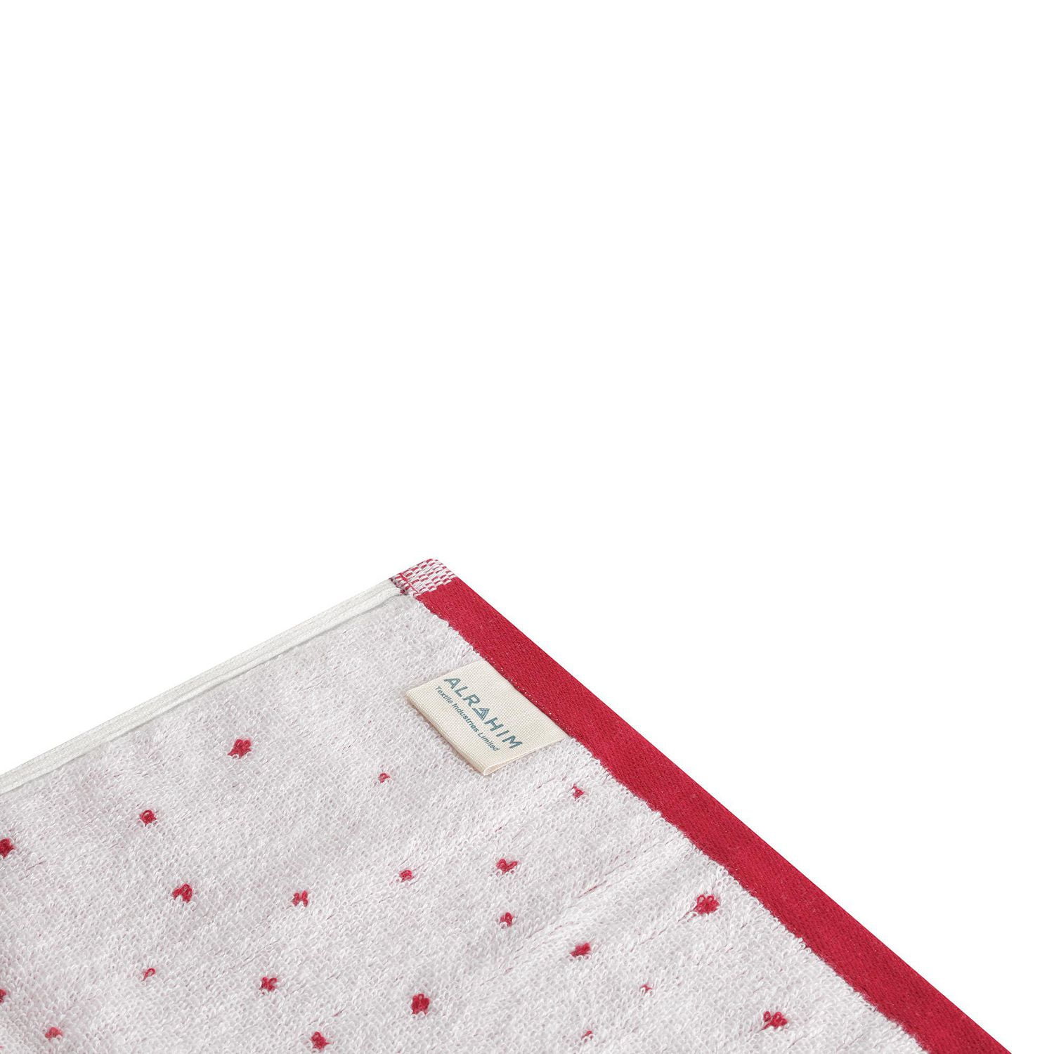 Ensemble de 4 serviettes en jacquard 100 % coton rouge et blanc du temps des fêtes