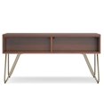 thumbnail image 4 of Simpli Home Hunter Table Basse à Plateau Relevable en Bois Massif, Brun Terre d'Ombre et Or, 4 of 14