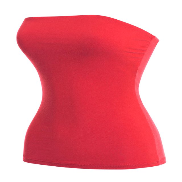 CHUANK Haut Bandeau Long Tube Basique Uni Extensible en Coton pour Femmes, Lot de 2