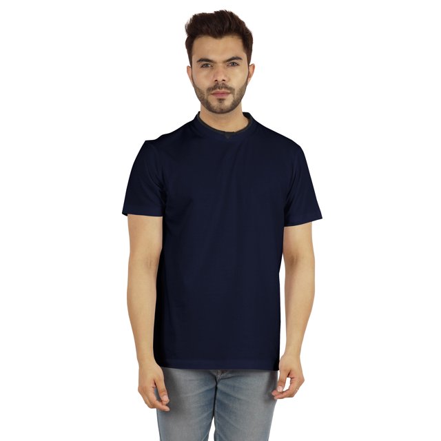 Inkmeso T-Shirt Basique pour Homme à Col Rond Coupe Régulière Uni à Manches Courtes
