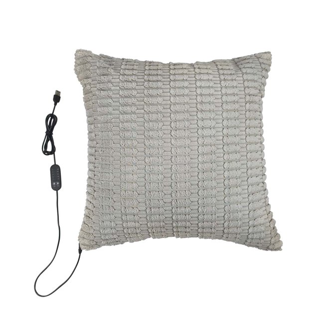 C Electric Heated Pillow Case Cover Usb Powered With Multiple Heat Settings Timing Function And Soft Cotton Fabric 17.7X17.7In For Comfort Warming Indoor Use