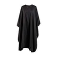 thumbnail image 1 of Black Cloth Professional Hair Salon Nylon Shawl with Snap Closure, 1 of 2