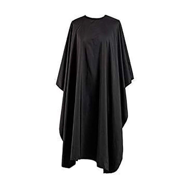 Black Cloth Professional Hair Salon Nylon Shawl with Snap Closure