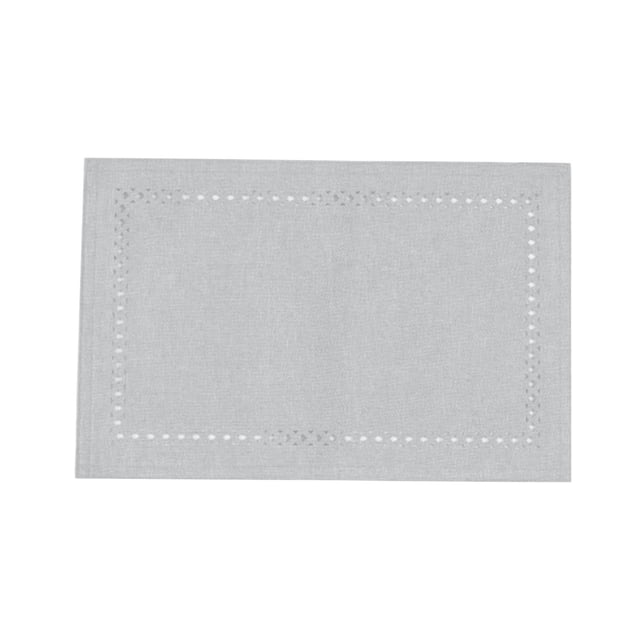 Rongfmy Heat Resistant Placemat Dual Sided Handmade Washable Table Mats for Birthday light gray