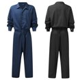 thumbnail image 1 of Fengqque Combinaison à Manches Courtes Zippée pour Homme, Résistante aux Taches et aux Plis Bleu Foncé 8(TG), 1 of 8