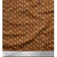 thumbnail image 1 of Soimoi Brown Rayon Fabric Dot & Bulb Home Decor Printed Fabric 1 Yard 56 Inch Wide, 1 of 3