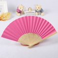 thumbnail image 3 of Rinsvye Solid Fan Folding Welcome Banners Party Wedding Hand Dance Paper Fans Held Silk Pattern Color Teal Paper Fans Tools & Home Improvement, 3 of 3