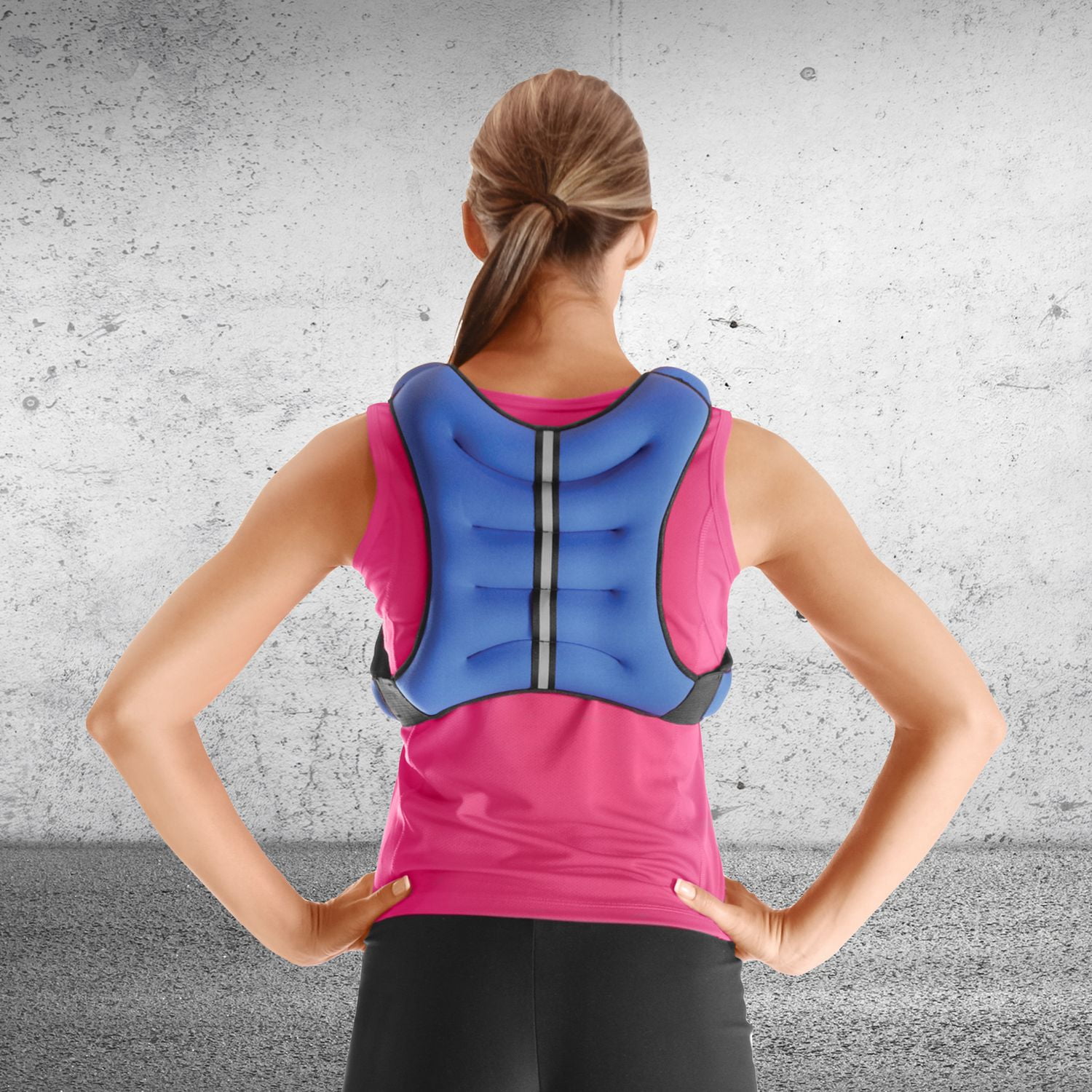 Gilet lesté en néoprène Tone Fitness, 5,4 kg, bleu