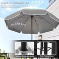 thumbnail image 4 of Outsunny Patio Dining Set with Umbrella, Folding Outdoor Patio Set, Cream, 4 of 10