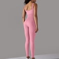 thumbnail image 4 of AherBiu Workout Bodysuits for Women Sleeveless Square Neck Ribbed Slim Yoga Jumpsuits Joggers Rompers, 4 of 6