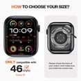thumbnail image 2 of XiHAMA 2 in 1 Waterproof Case Compatible with Apple Watch Screen Protector 44mm SE 2nd Gen Series 6 5 4, 360 Protective Glass Face Cover Hard PC Bumper + Back Frame for Watch Accessories, 2 of 8