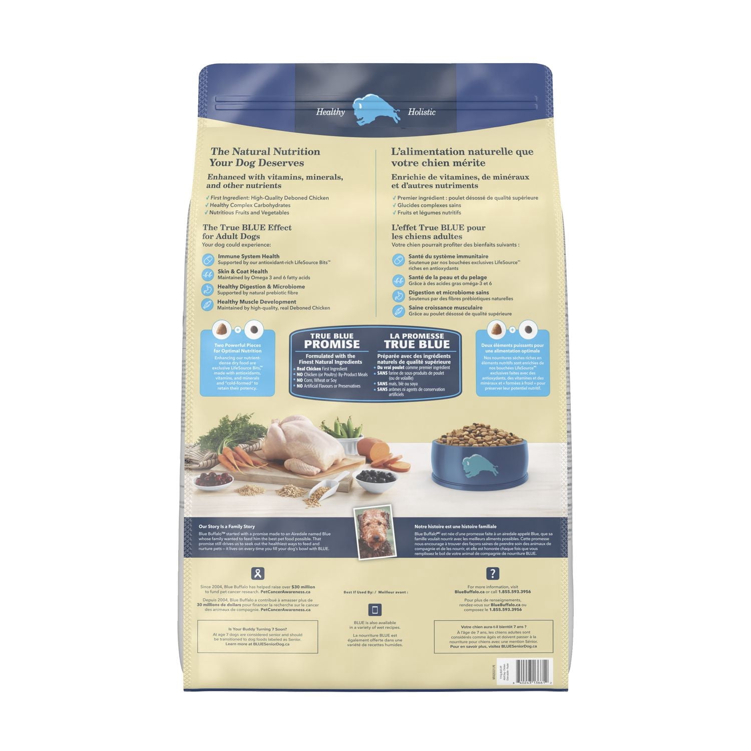 Blue Buffalo Life Protection Formula Nourriture Sèche pour Chien Adulte, Poulet & Riz Brun 9.9kg