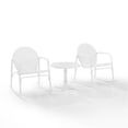 thumbnail image 4 of Crosley Furniture Griffith 3 Piece Metal Outdoor Rocking Chair Set in White, 4 of 13
