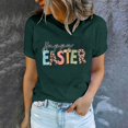 thumbnail image 1 of EGNMCR Chandail de Pâques Chandails pour Femmes Imprimé de Pâques T-shirt à Col Rond pour Femme Mode et Confortable Haut de Chemise pour Femme Haut/chemise à Manches Courtes à Col Rond T-Shirts pour Femmes, 1 of 7