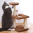 thumbnail image 1 of Integrated Space Saving Cat Climbing Frame Sisal Scratching Post Hanging Toy Self Entertainment for Indoor Cats Hunting Exercise Durable Material, 1 of 6