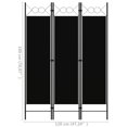 thumbnail image 4 of vidaXL 3-Panel Room Divider Black 120x180 cm, 4 of 4