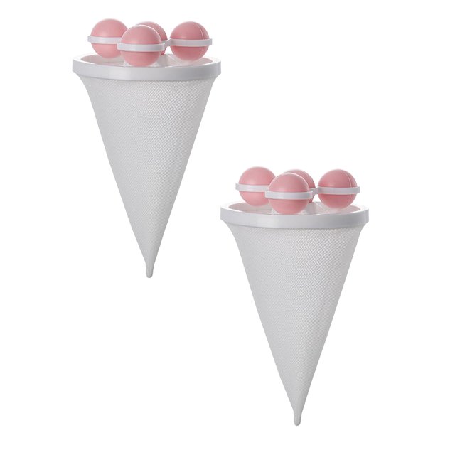 Oleegame 2PC Washing Machine Float Filter Bag Filter Hair Remover Cleaning Decontamination Laundry Ball Clothes Wash Ball Pink