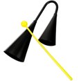 thumbnail image 1 of MasteelfCA Metal Cowbells Durable Calling Bell Black Musical Instrument for Outdoor Class Festival (Small Size), 1 of 7