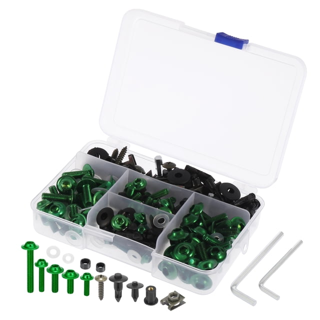 Unique Bargains 195pcs Motorcycle Fairing Body Bolts Fastener Clip Screws