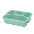 thumbnail image 2 of Oleegame 1PC Stainless Steel Cutlery Set Plastic Box Storage 4-Compartment Boxes Food Reusable Divided Lunch Container Kitchen，Dining Bar Green, 2 of 3