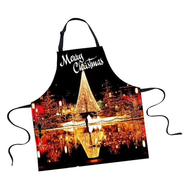 GUOOL Christmas Adults Chef Apron for Kitchen Festive Cooking Baking Lake