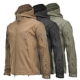 thumbnail image 2 of Big Size Men Camouflage Jacket Shark Soft Shell Military Tactical Jacket Men Waterproof Warm Windbreaker, 2 of 14