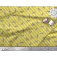 thumbnail image 2 of Soimoi Yellow Poly Georgette Fabric Stripe & Wild Animal Fabric Prints by Yard 42 Inch Wide, 2 of 3