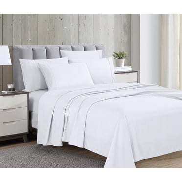 Ensemble de draps de luxe Swift Home 6 pièces avec taie d'oreiller additionnelle, Queen, Blanc
