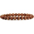 thumbnail image 1 of Bracelet Extensible Unisexe en Perles Rondes de 8 mm en Pierre Dorée Synthétique 7 Pouces, 1 of 5