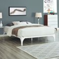 thumbnail image 2 of Modway Ollie Steel Modern Full Platform Bed Frame Mattress Foundation with Slat Support in White, 2 of 2