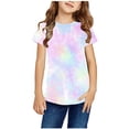 thumbnail image 5 of Penkiiy T-Shirt Teinture sur Nœuds pour Tout-Petits Garçons Filles, Manches Courtes, Col Ras du Cou, Haut, Chandails de Fête pour Enfants 7-8 Ans Multicolore, 5 of 5