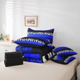 thumbnail image 4 of Erosebridal Blue Cheetah Print Bedding Sets Full Size, Rustic Animals Comforter Sets with Sheets, Zebra Room Decor, Reversible 7-Piece, 4 of 5